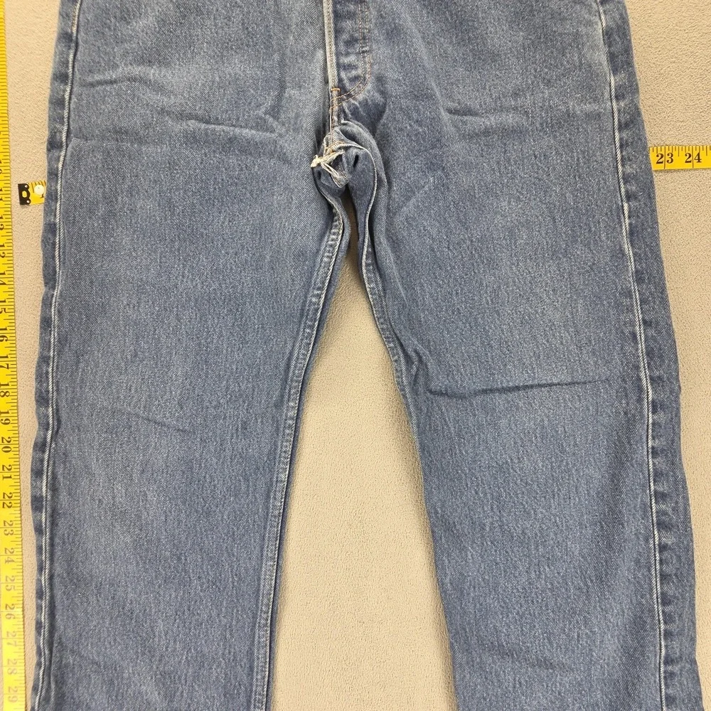 VTG Levis 501 Jeans Mens Blue Medium Wash Regular Straight Button Fly Fits 32x30